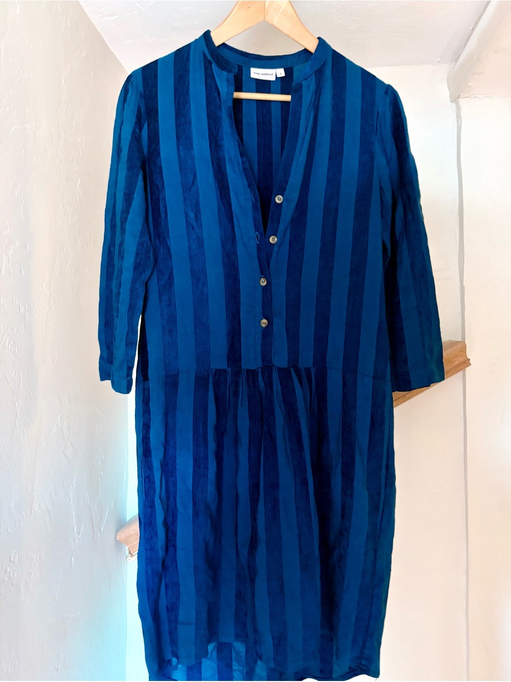The Odells | Sonia Striped Mini Dress in Blue